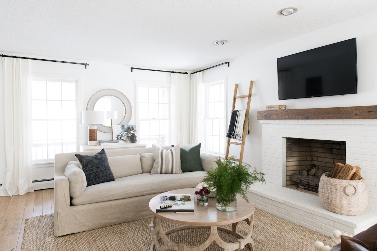 Bright Fireplace Living Room